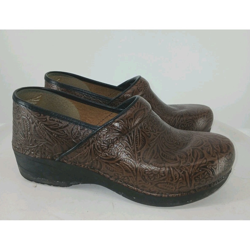 Dansko XP 2.0 Womens Brown Leather Comfort Slip Resistant Clog SZ 41/9.5 US DB4